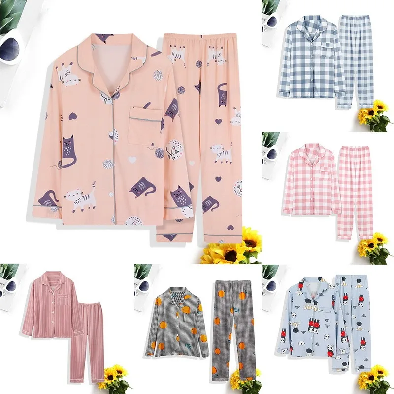 Autumn Pijama Women Pajama Sets Sleepwear Plaid Homewear Suit with Pocket Long Sleeve Pajama Button Top+Pants Pyjama Polka Dot
Autumn Pijama Women Pajama Sets Sleepwear Plaid Homewear Suit with Pocket Long Sleeve Pajama Button Top+Pants Pyjama Polka Dot