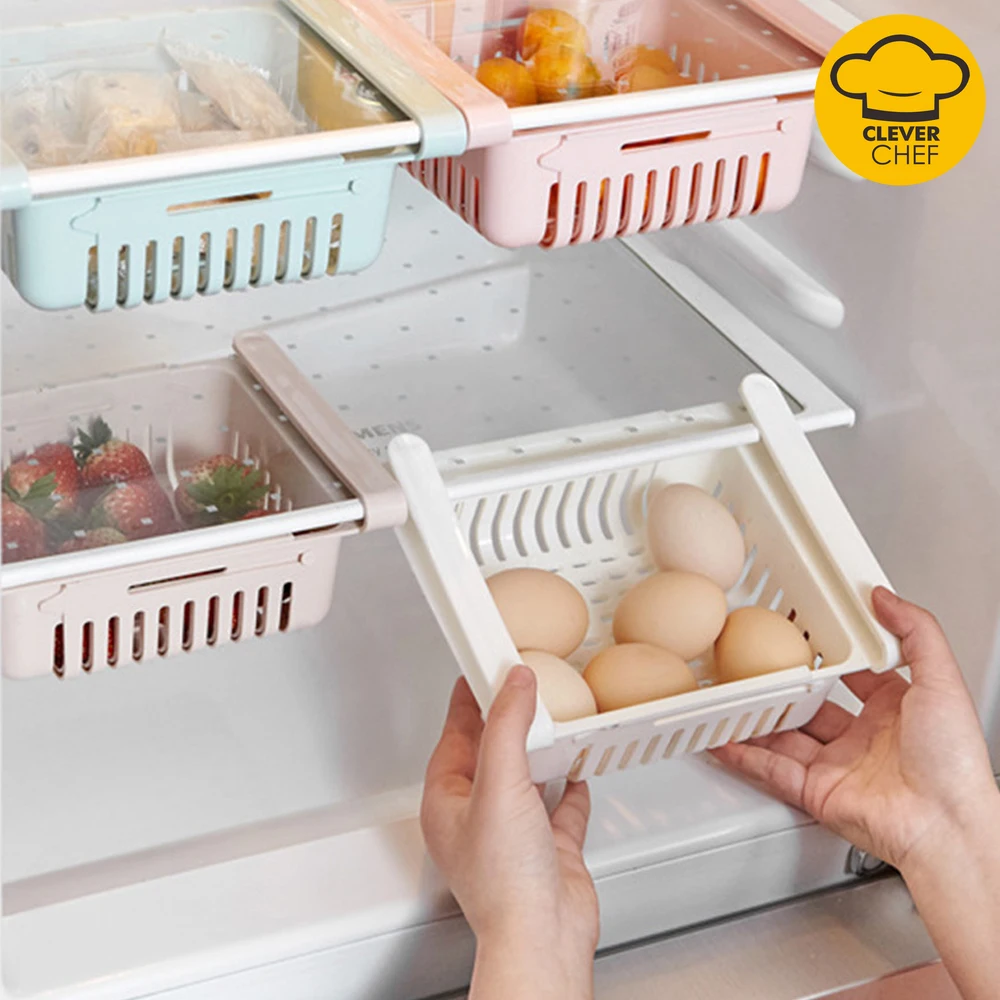 Регулируемый растягивающийся выдвижной ящик для холодильника, выдвижные ящики, полка для хранения с полками
Регулируемый растягивающийся выдвижной ящик для холодильника, выдвижные ящики, полка для хранения с полками