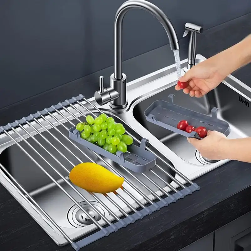 Kitchen Storage Supplies Stainless Steel Folding Telescopic Drainage Rack Water Filter Rack Sink Rack Organizer Storage Rack
Kitchen Storage Supplies Stainless Steel Folding Telescopic Drainage Rack Water Filter Rack Sink Rack Organizer Storage Rack