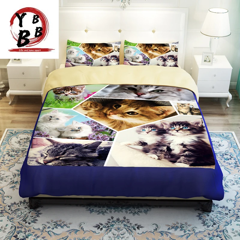 Persian cat blue Bedding Set Good quality New pattern Children Bedclothes 3PCS duvet cover Sets Cats pillow cases Home textiles
Persian cat blue Bedding Set Good quality New pattern Children Bedclothes 3PCS duvet cover Sets Cats pillow cases Home textiles