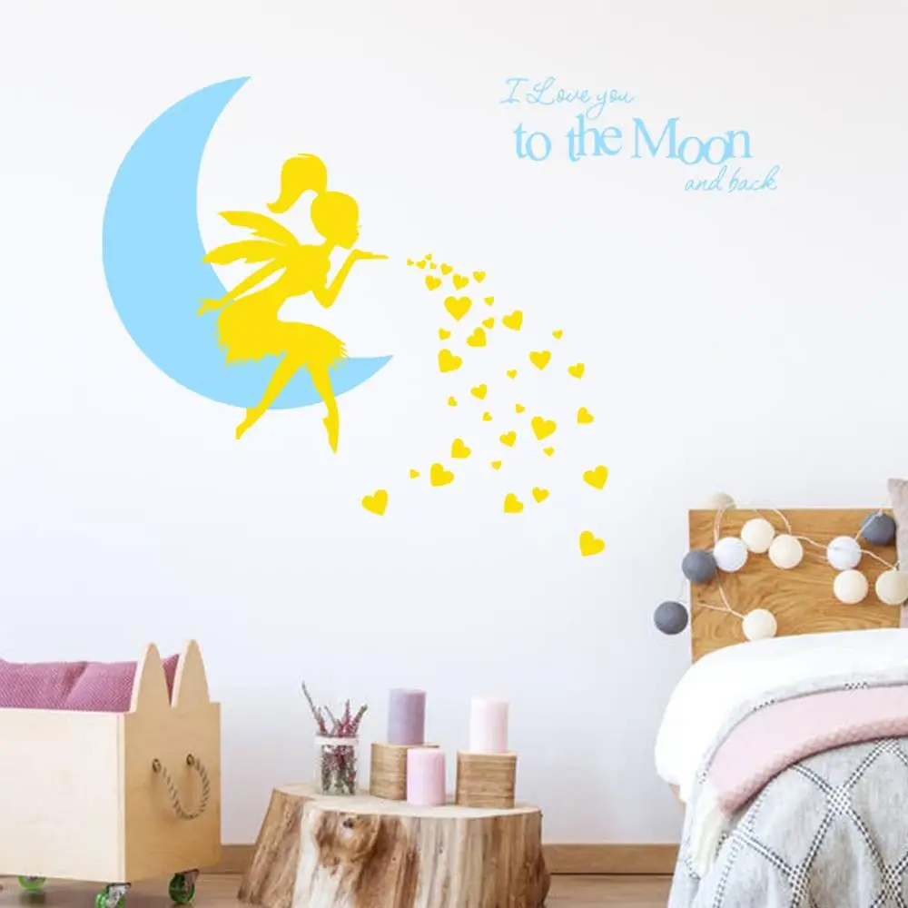 I Love You Angel Star Moon Wall Sticker Bedroom Living Room Children Kids Room Wall Decal Home Decoration Vinyl Wallpaper
I Love You Angel Star Moon Wall Sticker Bedroom Living Room Children Kids Room Wall Decal Home Decoration Vinyl Wallpaper