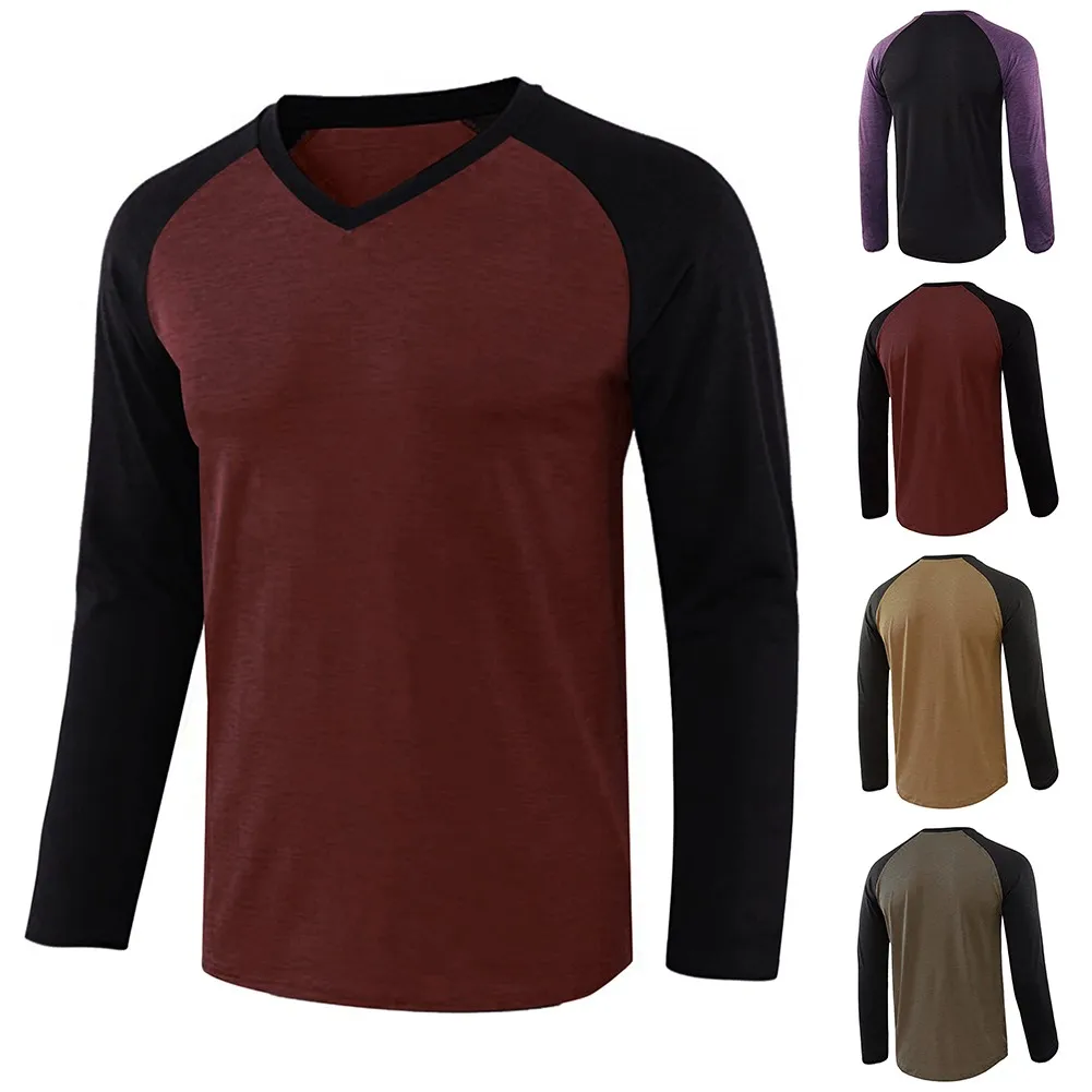 Men Raglan Baseball Autumn New Mock-Neck T-shirts Men Long Sleeve Basic Casual Tee Sports V-Neck Tops Soft Comfortable Pullovers
Men Raglan Baseball Autumn New Mock-Neck T-shirts Men Long Sleeve Basic Casual Tee Sports V-Neck Tops Soft Comfortable Pullovers