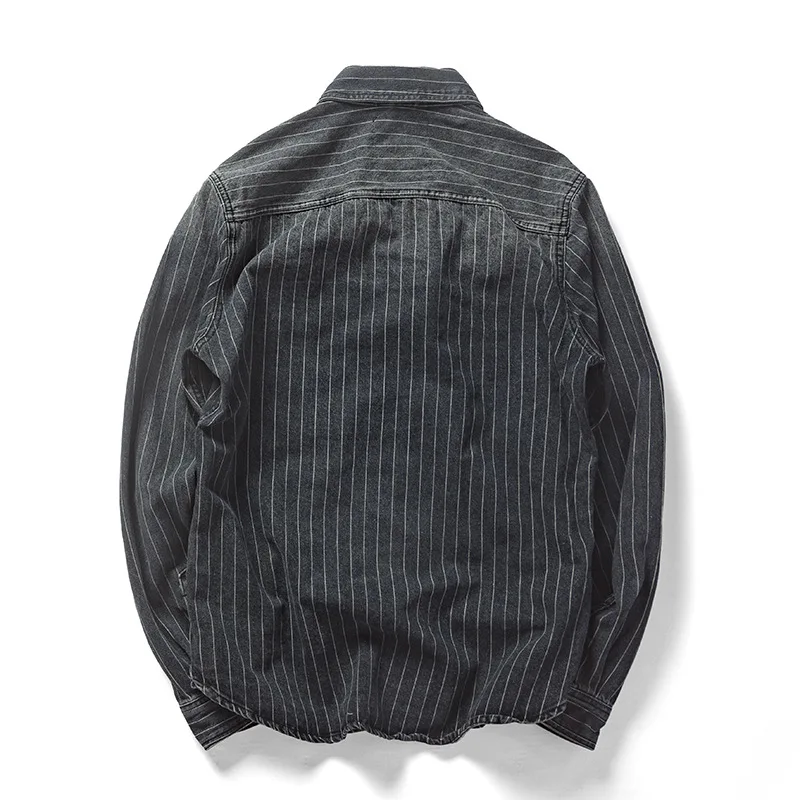 American style old washed vertical denim shirt men's fashion brand loose tooling shirt long sleeve casual top fashion
American style old washed vertical denim shirt men's fashion brand loose tooling shirt long sleeve casual top fashion