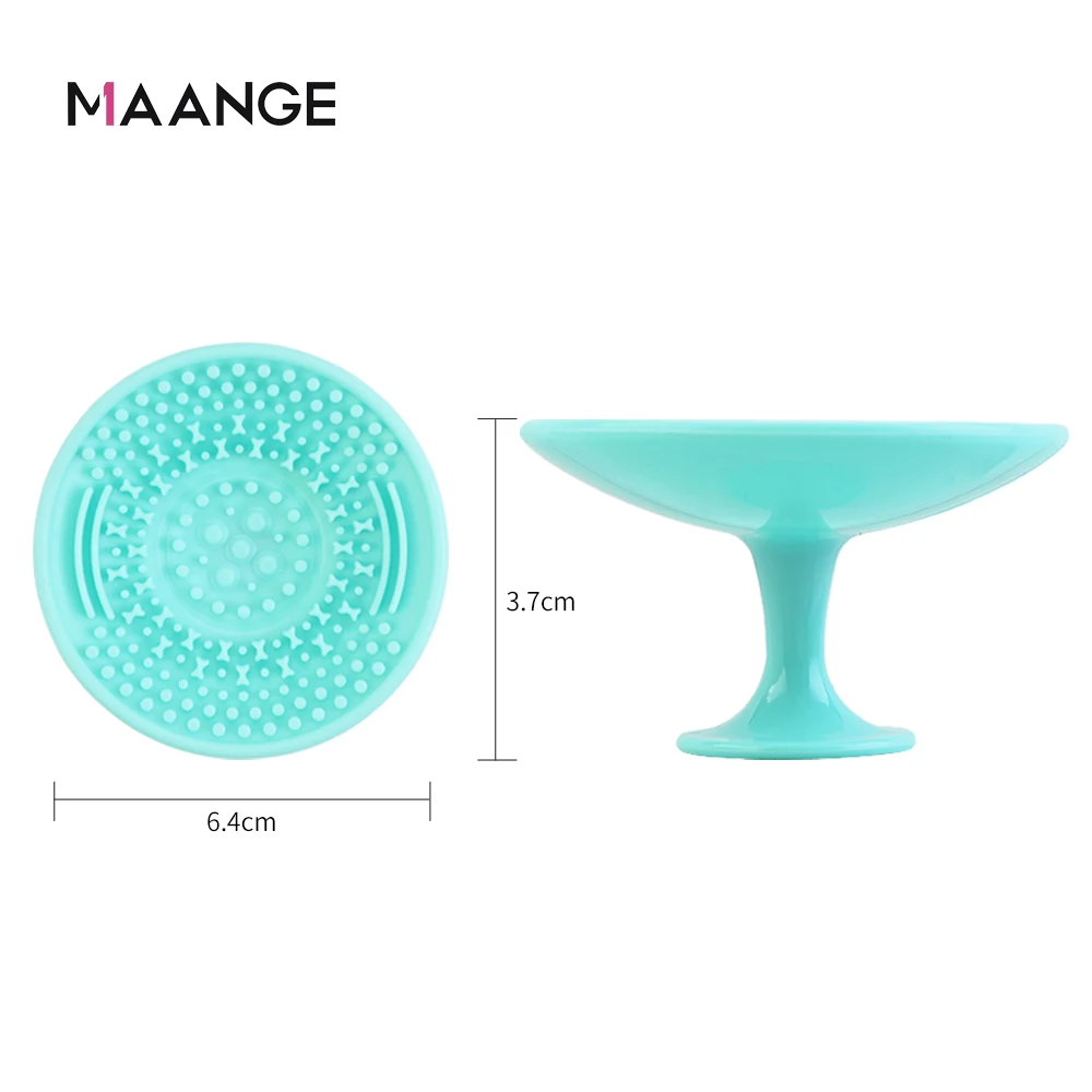 MAANGE 1pc Silicone Makeup Brush Cleaner Pad Sucker Cosmetic Cleaning Mat Washing Scrubber Board Universal Make up Tool Hand Hel