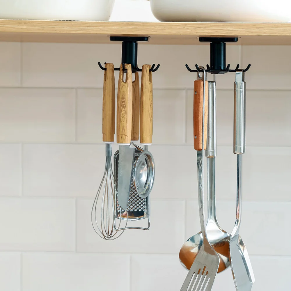 360 Degrees Rotate Hook Holder Hang Kitchen Cabinet Storage Rack Organizer Rack Bathroom Organizer Hooks Home Storage Shelf
360 Degrees Rotate Hook Holder Hang Kitchen Cabinet Storage Rack Organizer Rack Bathroom Organizer Hooks Home Storage Shelf