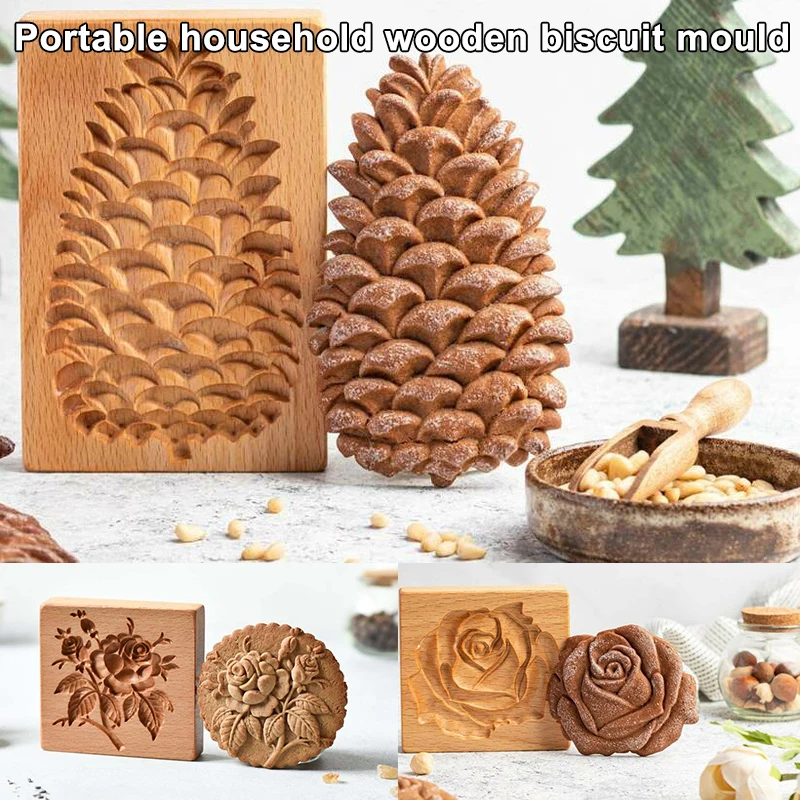 DIY Wooden Cookie Flower Cutter Mold Gingerbread Cookie Moulds Pine Cones Cookie Cutters Press 3D Cake Embossing Baking Mold
DIY Wooden Cookie Flower Cutter Mold Gingerbread Cookie Moulds Pine Cones Cookie Cutters Press 3D Cake Embossing Baking Mold