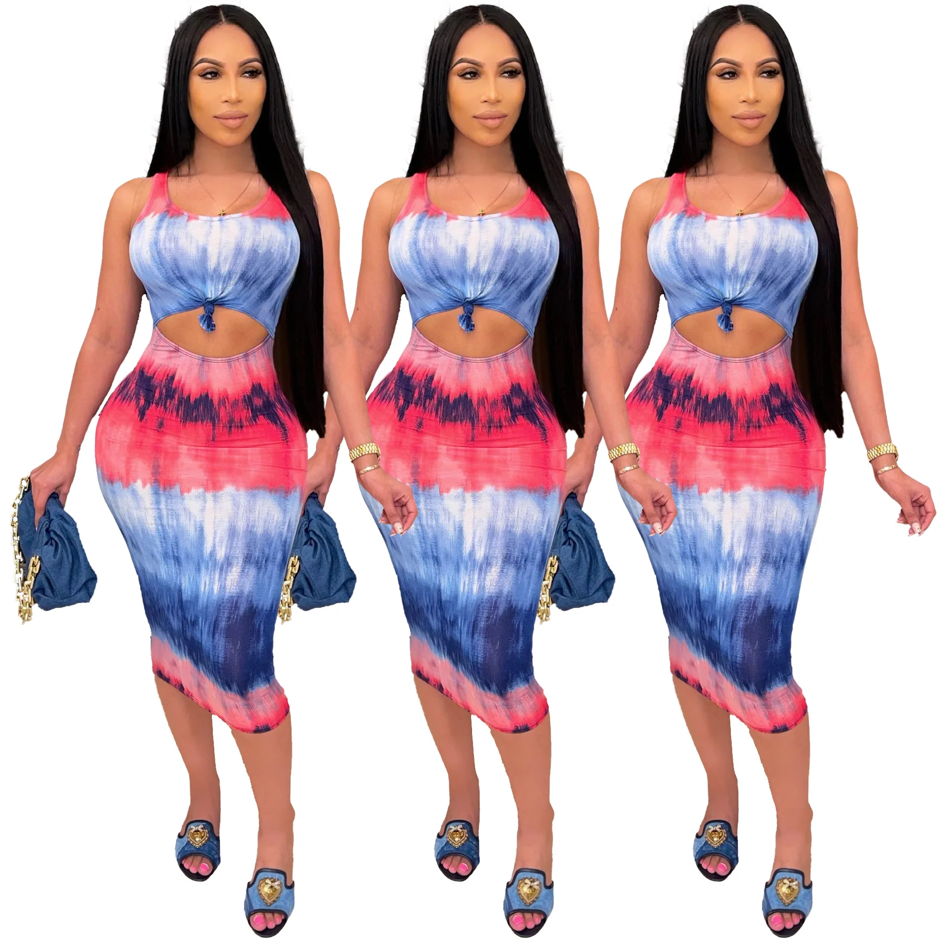 Donsignet Women Dress 2021 Summer New Fashion Positioning Tie Dye Dress O-Neck Sleeveless Sexy Hollow Out Vestido Feminino
Donsignet Women Dress 2021 Summer New Fashion Positioning Tie Dye Dress O-Neck Sleeveless Sexy Hollow Out Vestido Feminino