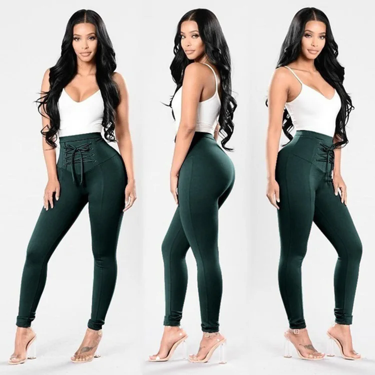 2019 explosion models women's Europe and America solid color large size fashion straps high waist elastic feet pants
2019 explosion models women's Europe and America solid color large size fashion straps high waist elastic feet pants