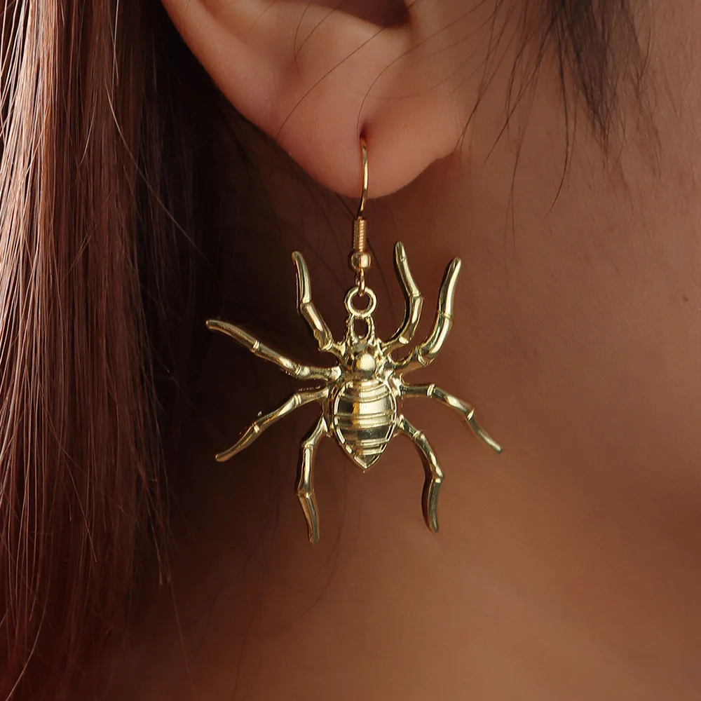 New Arrival Metal Animal Earrings Womens Vintage Halloween Alloy Hyperbole Personality Spider Stud Earrings Jewelry for Girls
New Arrival Metal Animal Earrings Womens Vintage Halloween Alloy Hyperbole Personality Spider Stud Earrings Jewelry for Girls