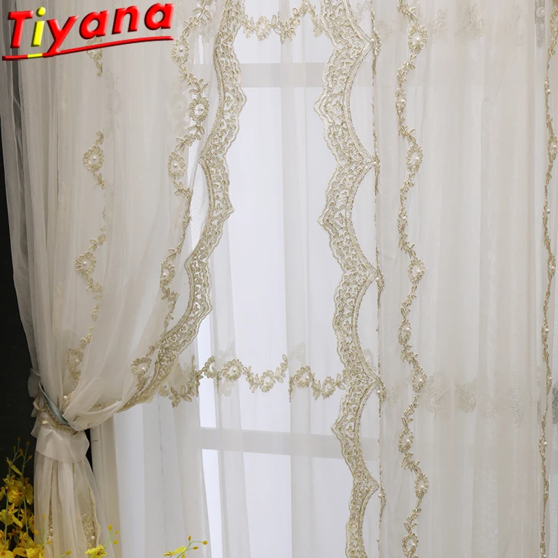 Side Beading Embroidered Tulle Curtains for Living Room Luxury Beige Thread Pearls Sheer Tulle for Bedroom Balcony Beads Yarn VT
Side Beading Embroidered Tulle Curtains for Living Room Luxury Beige Thread Pearls Sheer Tulle for Bedroom Balcony Beads Yarn VT