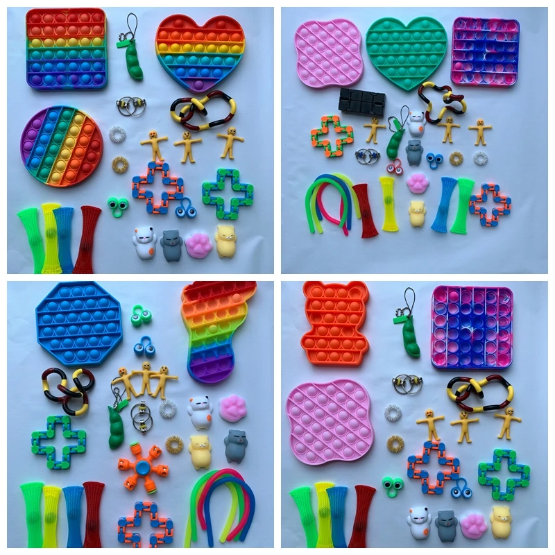 Children Antistress Relief Autism Anxiety Fidget Toys Pack Sensory Toy Set Anti Stress Reliever Bubble Fidget for Kids Adults
Children Antistress Relief Autism Anxiety Fidget Toys Pack Sensory Toy Set Anti Stress Reliever Bubble Fidget for Kids Adults