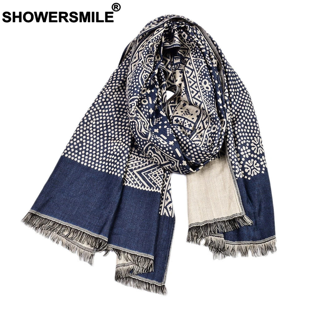 SHOWERSMILE Winter Scarf Men Ethnic Style Male Scarves Navy Cotton Linen Knitted Tassel Men Scarf 195cm*65cm
SHOWERSMILE Winter Scarf Men Ethnic Style Male Scarves Navy Cotton Linen Knitted Tassel Men Scarf 195cm*65cm