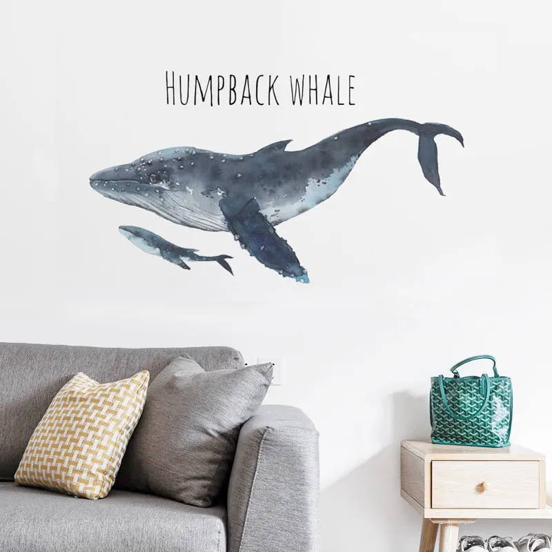 Hand Painted Humpback whales wall sticker kids rooms living room bedroom home decorations mural background wallpaper stickers
Hand Painted Humpback whales wall sticker kids rooms living room bedroom home decorations mural background wallpaper stickers