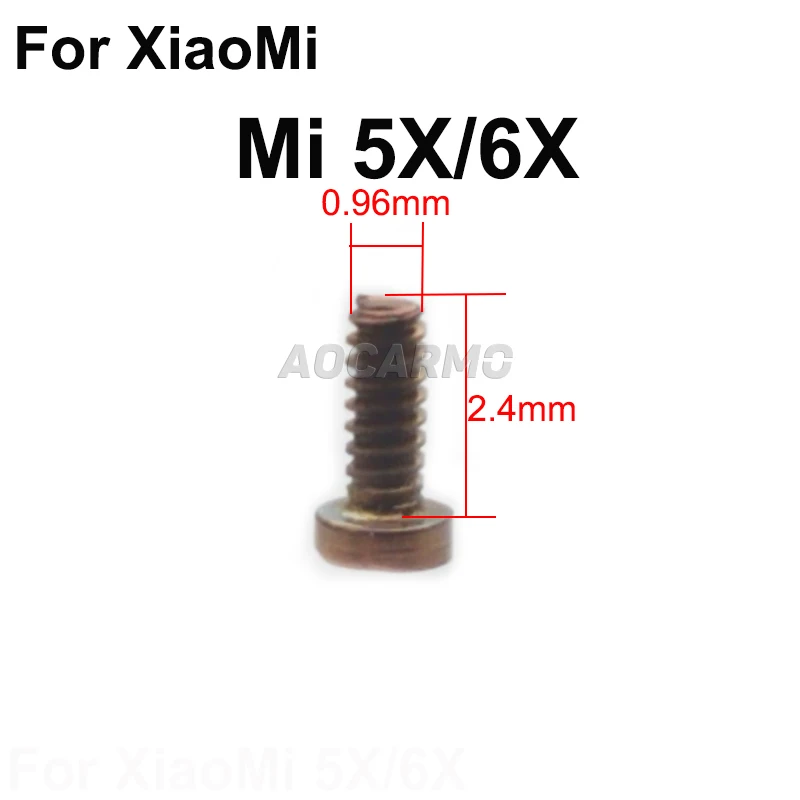 Aocarmo 10Pcs/Lot For XiaoMi 5X/6X mi5x mi6x Silver / Gold Black Bottom Dock Screws Housing Screw Replacement Part - купить по