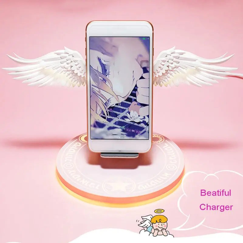 10W Universal Colorful LED Angel Wings Qi Wireless Charger Charge Dock For iPhone 8 Plus X XS MAX XR Mobile Phone Fast Charger
10W Universal Colorful LED Angel Wings Qi Wireless Charger Charge Dock For iPhone 8 Plus X XS MAX XR Mobile Phone Fast Charger