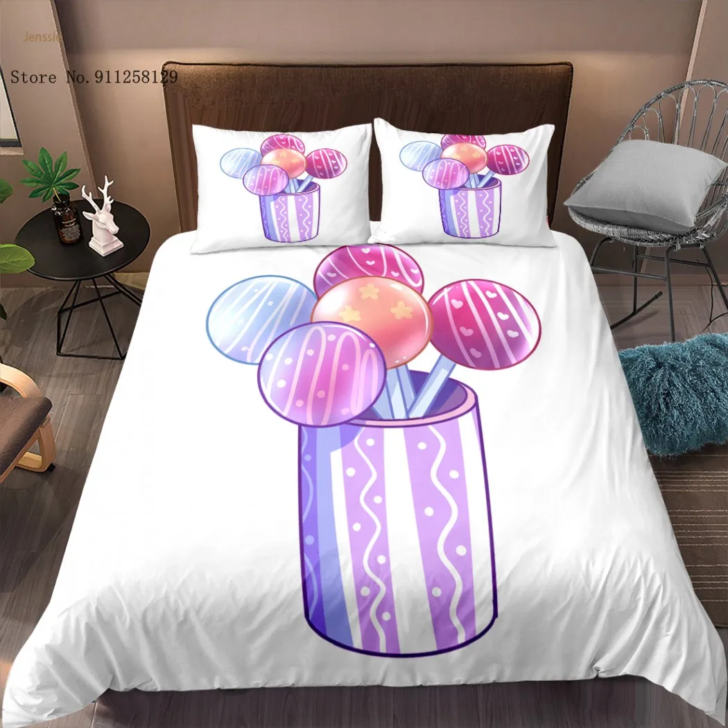 2/3 Pieces Cartoon Lollipop Bedding Sets Delicious Sweets Duvet Cover Set Colorful Foods Bed Quilt Cover Pillowcase(No Sheets)
2/3 Pieces Cartoon Lollipop Bedding Sets Delicious Sweets Duvet Cover Set Colorful Foods Bed Quilt Cover Pillowcase(No Sheets)