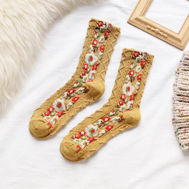 Flower Socks Ladies Harajuku Women Sock Striped Cute Retro Middle Tube Sox Printing Soft Cotton Spring Summer Japanese Meias
Flower Socks Ladies Harajuku Women Sock Striped Cute Retro Middle Tube Sox Printing Soft Cotton Spring Summer Japanese Meias