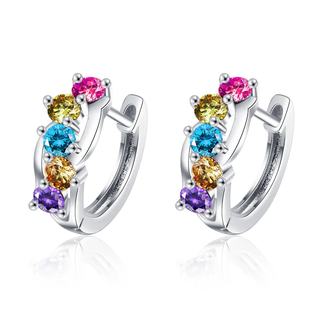 Luxury Female Rainbow Zircon Drop Earrings Gold Silver Color Hoop Earrings Vintage Round Crystal Wedding Earrings For Women
Luxury Female Rainbow Zircon Drop Earrings Gold Silver Color Hoop Earrings Vintage Round Crystal Wedding Earrings For Women