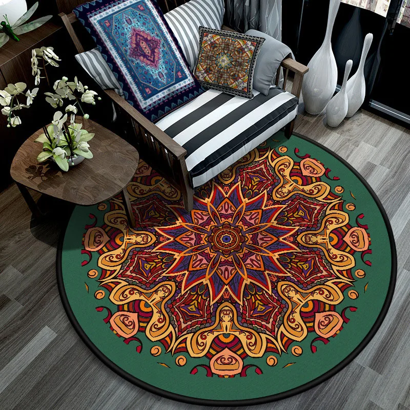 Large Mandala Round Rug for Living Room Anti Slip Nordic Floor Mat Home Decor Floral Print Bed Room Carpet 100cm/120cm/140cm
Large Mandala Round Rug for Living Room Anti Slip Nordic Floor Mat Home Decor Floral Print Bed Room Carpet 100cm/120cm/140cm