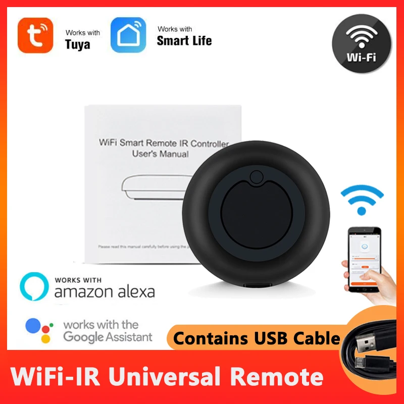 WiFi-IR Remote Controller Hub Wi-Fi(2.4Ghz) Enabled Infrared Universal Remote Controller For Air Conditioner Tuya Smart Life APP
WiFi-IR Remote Controller Hub Wi-Fi(2.4Ghz) Enabled Infrared Universal Remote Controller For Air Conditioner Tuya Smart Life APP