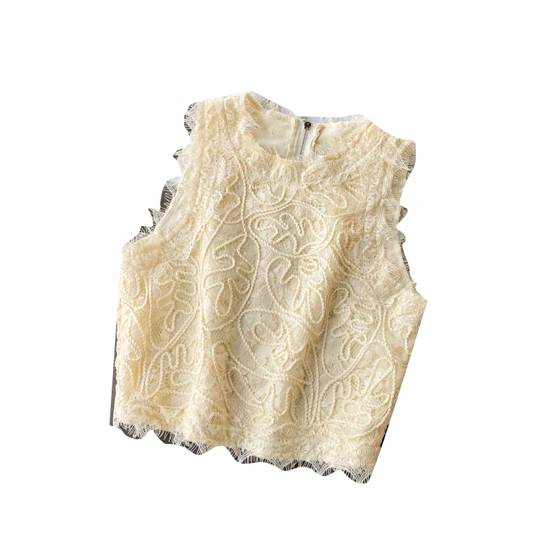 Fashion Elegant Vintage Lace tanks tops womens O neck sleeveless tassels base outer slim Solid retro top For womens clothing
Fashion Elegant Vintage Lace tanks tops womens O neck sleeveless tassels base outer slim Solid retro top For womens clothing