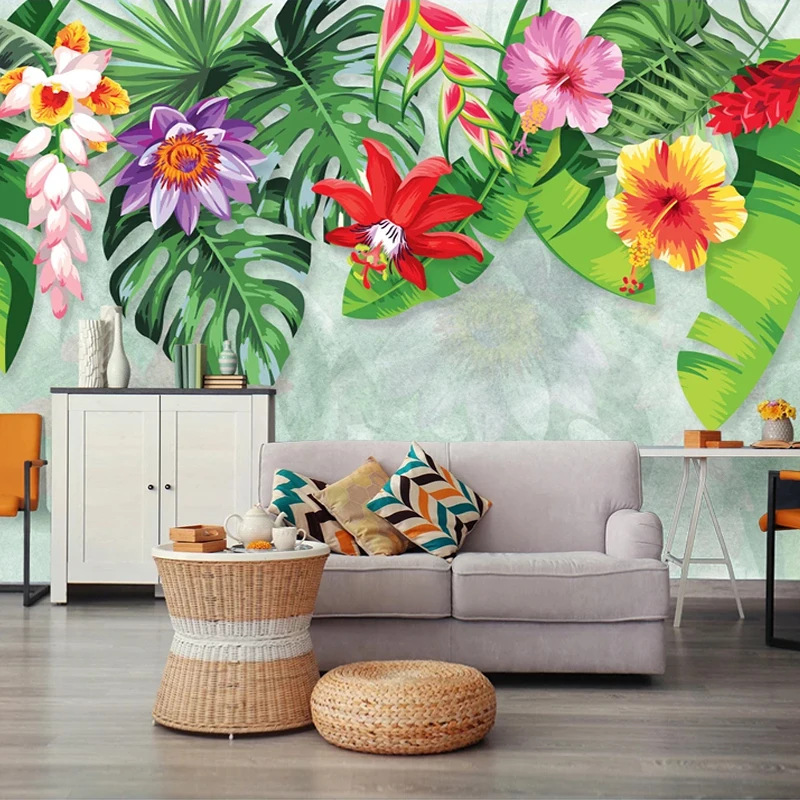 Custom Tropical Rain Forest Banana Leaf Flower Pastoral Mural Southeast Asia Bedroom Living Room Background Photo Wall Paper 3D
Custom Tropical Rain Forest Banana Leaf Flower Pastoral Mural Southeast Asia Bedroom Living Room Background Photo Wall Paper 3D