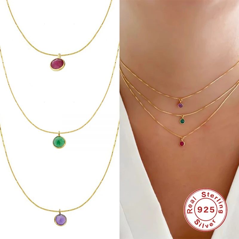 IHUES Colorful Round Crystals Pendant Necklaces for Women Jewelry 925 Sterling Silver Choker Gold Clavicle Necklace Bijoux Femme
IHUES Colorful Round Crystals Pendant Necklaces for Women Jewelry 925 Sterling Silver Choker Gold Clavicle Necklace Bijoux Femme