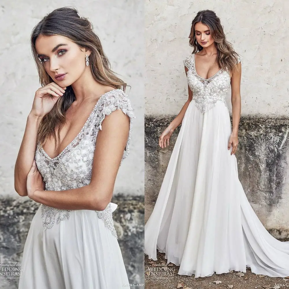 Deep V Neck Boho Wedding Dresses Appliques Beaded A Line Beach Wedding Dress Custom Made Bohemian Bridal Gowns Robe De Soiree
Deep V Neck Boho Wedding Dresses Appliques Beaded A Line Beach Wedding Dress Custom Made Bohemian Bridal Gowns Robe De Soiree