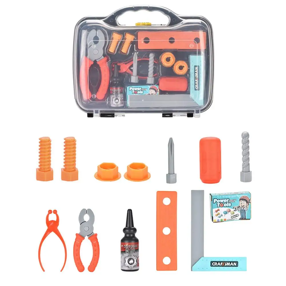 

Construction Tool Kit Assembly Toys Kids Carry Case Tool Box Workshop Tools Pretend Play Construction Toy For Age 3 And Up Ki