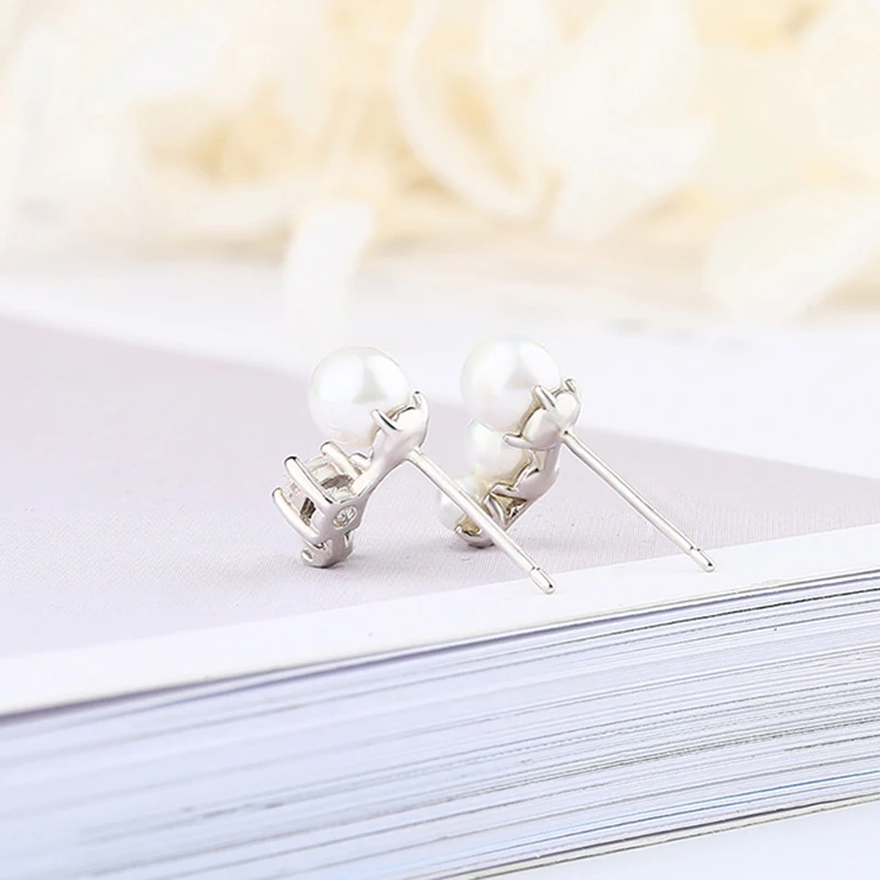 Original S925 sterling silver pearl earring fashion personality inlay crescent bay girl earring3 
Original S925 sterling silver pearl earring fashion personality inlay crescent bay girl earring3