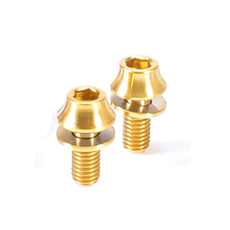 2Pcs Titanium Alloy Bike Bicycle Water Bottle Cage Bolt Screws With Gaskets Toughness And Corrosion Resistance
2Pcs Titanium Alloy Bike Bicycle Water Bottle Cage Bolt Screws With Gaskets Toughness And Corrosion Resistance
