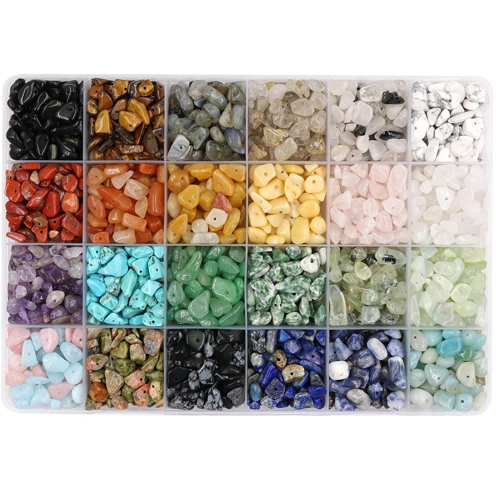 Potosala 24 Grid Natural Stone Beaded Boxed Irregular Gravel Beads Combination DIY Handmade Jewelry Accessories Making Supplies
Potosala 24 Grid Natural Stone Beaded Boxed Irregular Gravel Beads Combination DIY Handmade Jewelry Accessories Making Supplies