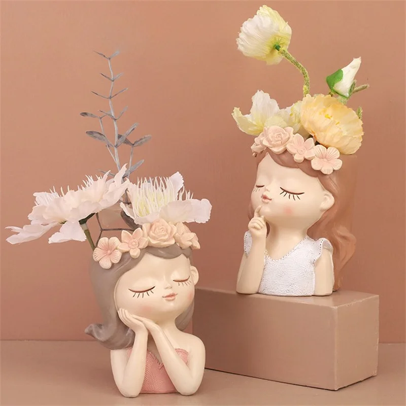Nordic Home Decor Cartoon Girl Cute Fairy Home Decoration Desktop Succulent Plant Pot Vintage House Living Room Decoration 
Nordic Home Decor Cartoon Girl Cute Fairy Home Decoration Desktop Succulent Plant Pot Vintage House Living Room Decoration