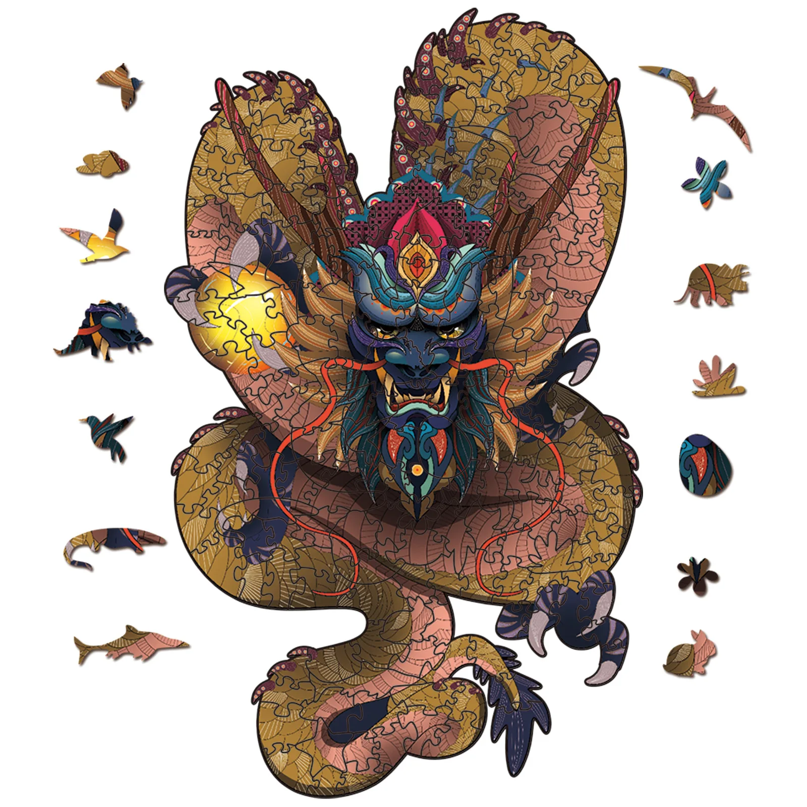 Chinese Dragon Art Totems Jigsaw Puzzle Wooden Toy Animal Puzzles Educational Stress Relief Toys for Kids Girls Children Adults
Chinese Dragon Art Totems Jigsaw Puzzle Wooden Toy Animal Puzzles Educational Stress Relief Toys for Kids Girls Children Adults