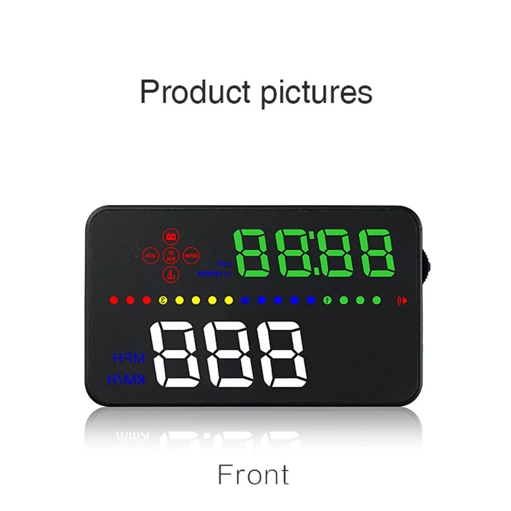 Head Display Car HUD Speedmeter Over Reminder Fatigue Driving Warnning Windshield Project (Black) 
Head Display Car HUD Speedmeter Over Reminder Fatigue Driving Warnning Windshield Project (Black)