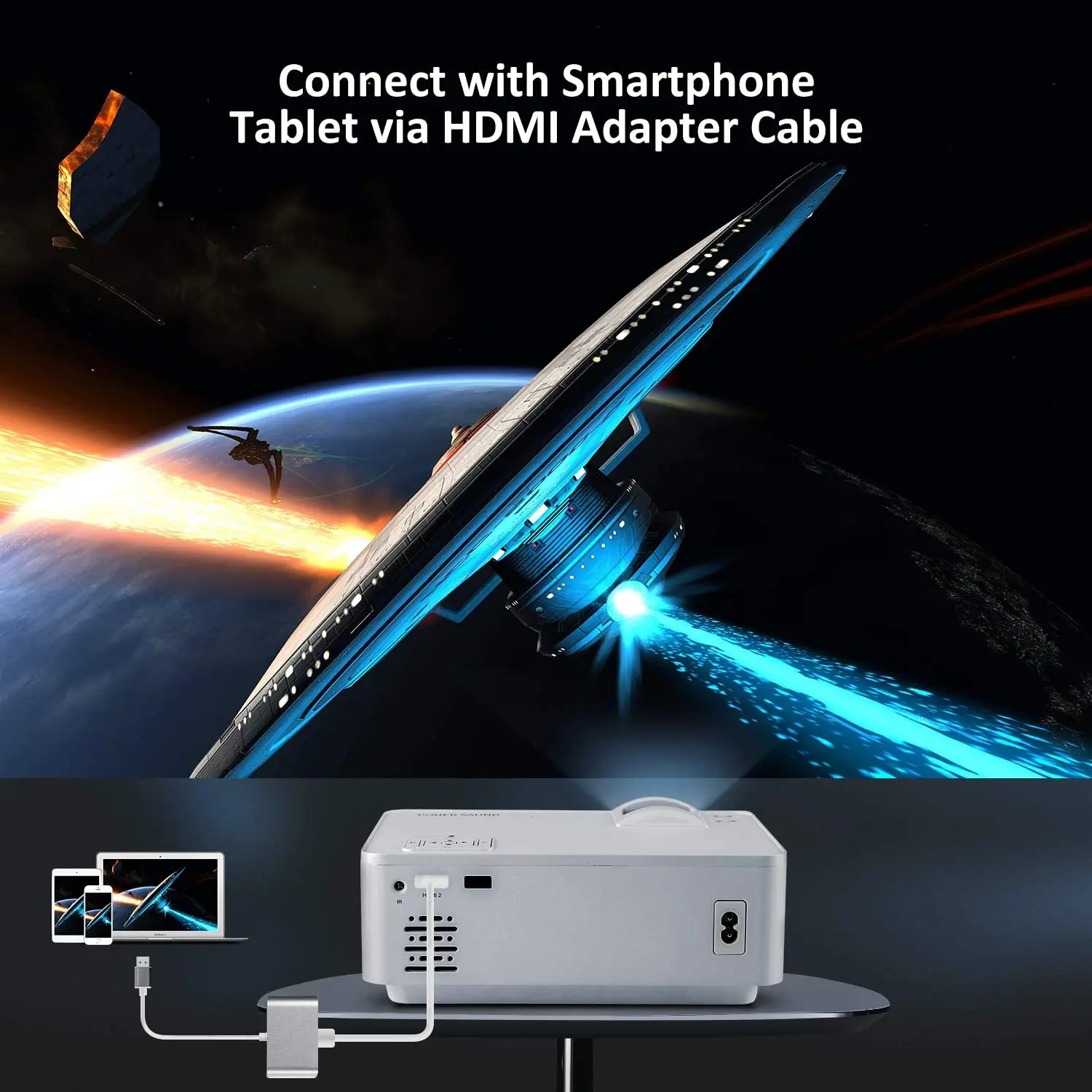 T6 Wifi Smart Version 1080P HD Projector 1280 x 720P LED Home Same Screen Android Home Office Portable Support 4K Projector
T6 Wifi Smart Version 1080P HD Projector 1280 x 720P LED Home Same Screen Android Home Office Portable Support 4K Projector
