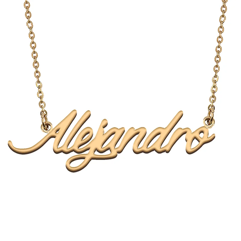 Alejandro Custom Name Necklace Customized Pendant Choker Personalized Jewelry Gift for Women Girls Friend Christmas Present
Alejandro Custom Name Necklace Customized Pendant Choker Personalized Jewelry Gift for Women Girls Friend Christmas Present