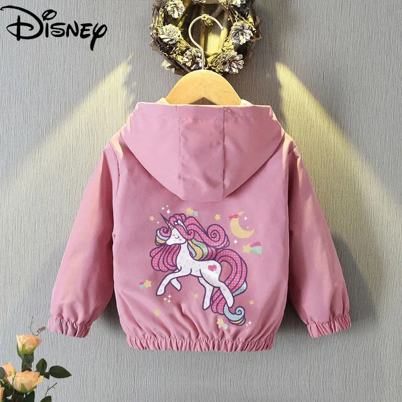

Демисезонная модная ветровка Disney, новинка 2021, простая и удобная дышащая детская куртка с милым мультяшным принтом Минни