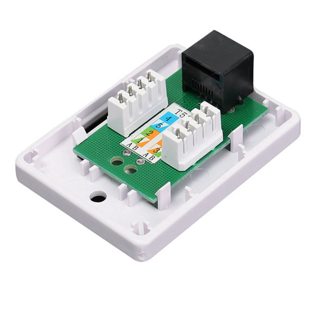 RJ45 Extension Cable Single Port Box White Ethernet Junction Information Module Desktop Unshielded Network Connector
RJ45 Extension Cable Single Port Box White Ethernet Junction Information Module Desktop Unshielded Network Connector