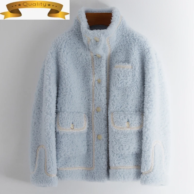 Female Fur Coat Real Winter Jacket Women 2021 Korean Sheep Shearing 100% Wool Fur Coats and Jackets Women Manteau Femme KJ8730
Female Fur Coat Real Winter Jacket Women 2021 Korean Sheep Shearing 100% Wool Fur Coats and Jackets Women Manteau Femme KJ8730