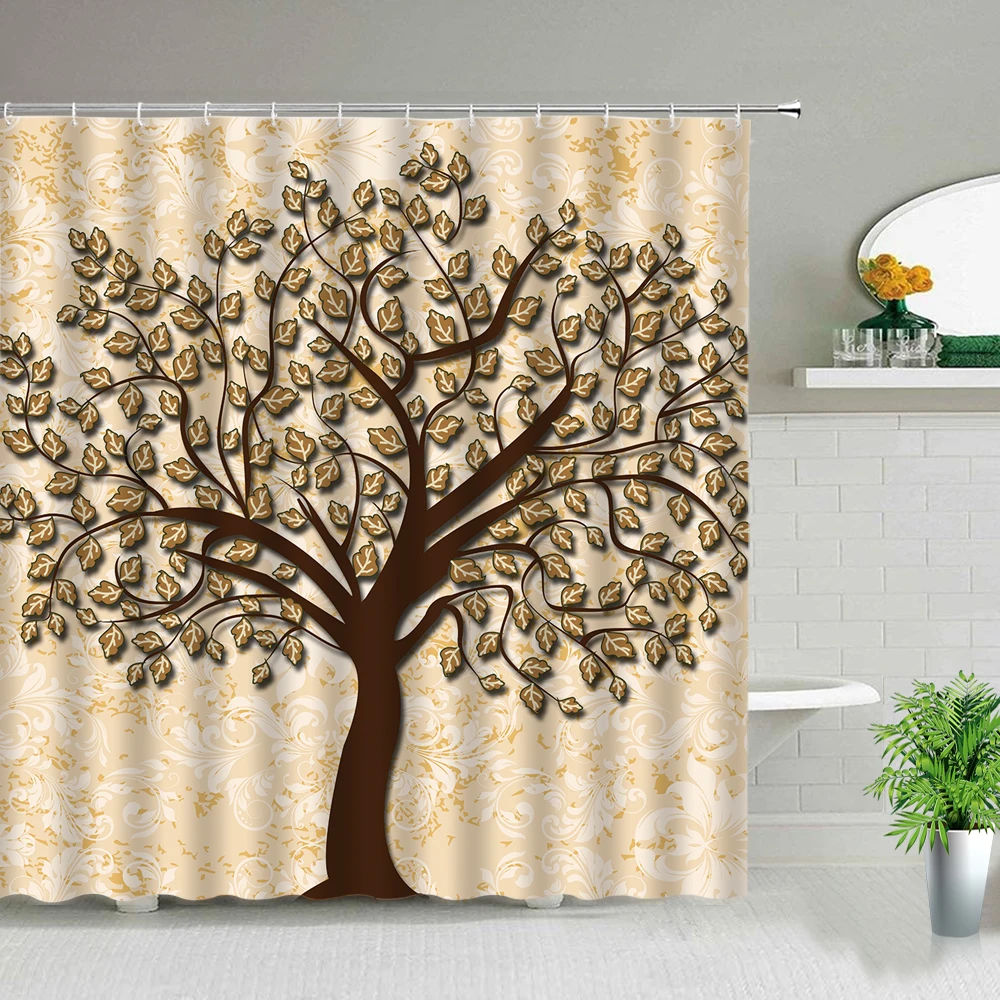 Northern Europe Retro Graffiti Tree Scenery Shower Curtain Creativity Plant Landscape Bathroom Screen Bath Curtains With Hooks 
Northern Europe Retro Graffiti Tree Scenery Shower Curtain Creativity Plant Landscape Bathroom Screen Bath Curtains With Hooks