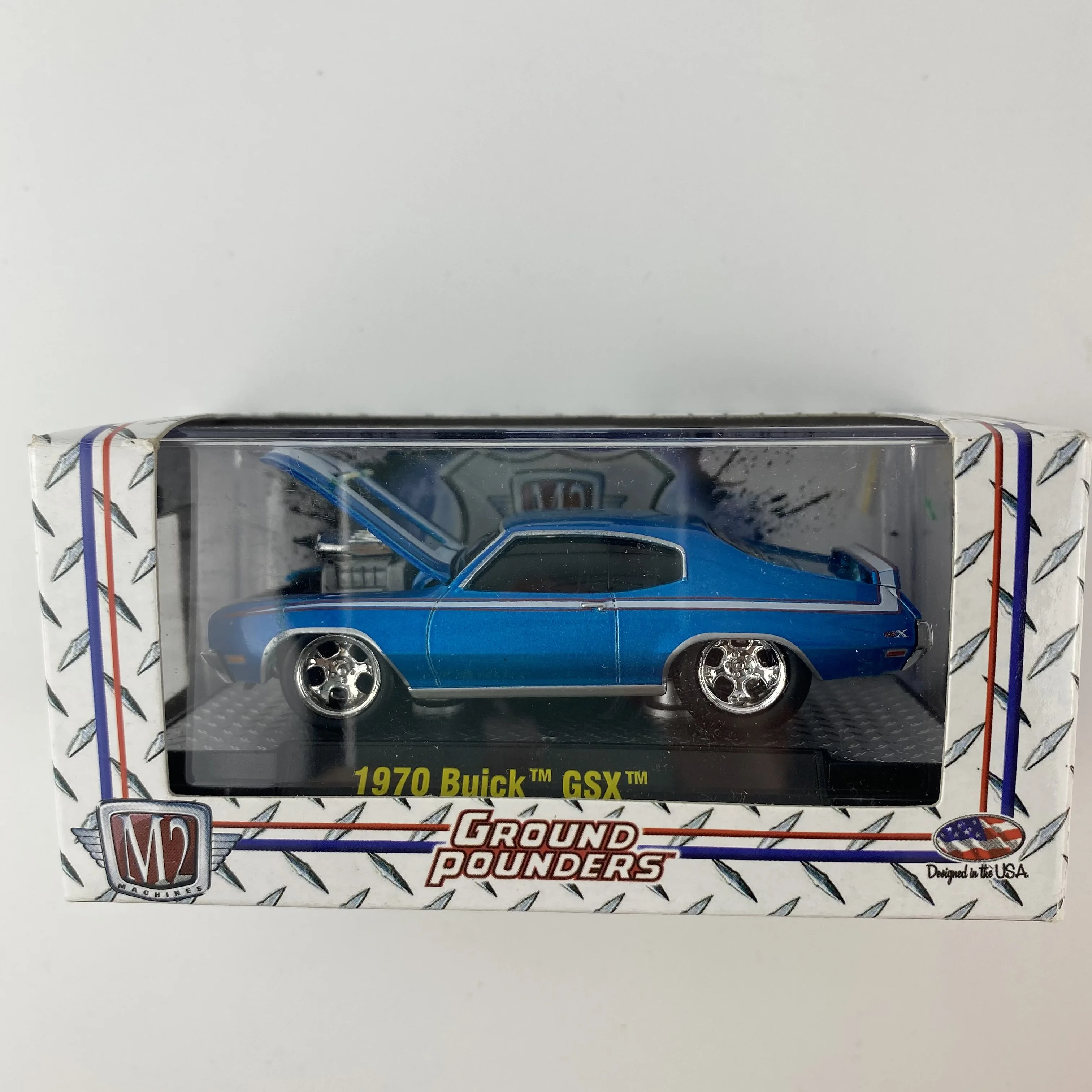Новые модели машин M2 1:64 1970 Buick GSX, наземные патроны, открытая коллекция, металлические, литая под давлением модель машинки, игрушки
Новые модели машин M2 1:64 1970 Buick GSX, наземные патроны, открытая коллекция, металлические, литая под давлением модель машинки, игрушки