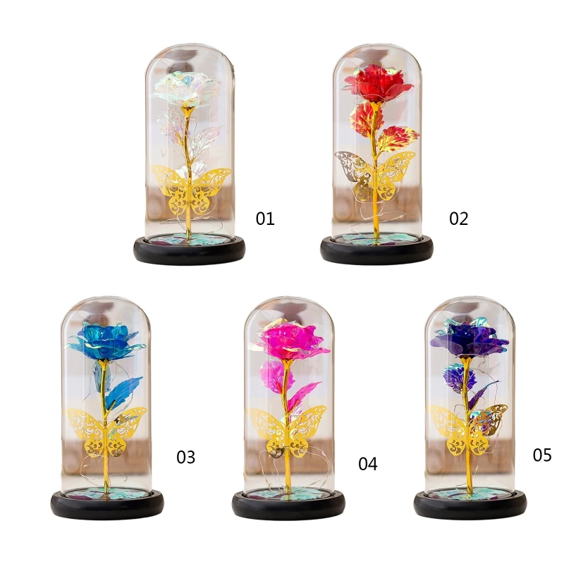 Forever Flower Gold Foil Rose Flowers in Glass Dome with LED Light Valentine's Day Gift Mother's Day Wedding Anniversary Dec
Forever Flower Gold Foil Rose Flowers in Glass Dome with LED Light Valentine's Day Gift Mother's Day Wedding Anniversary Dec