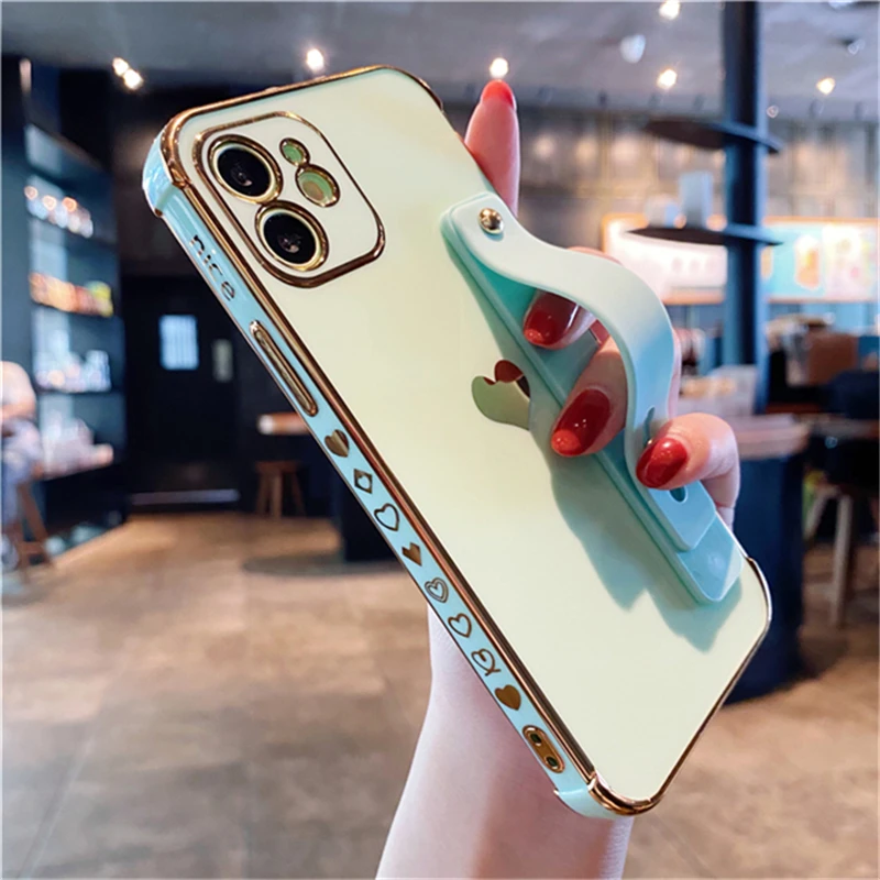 Luxury Plating Heart Love Wrist Strap Case For iPhone 11 12 Pro Max 12 Mini 7 8 Plus X XR XS SE 2020 Plain Shockproof Back Cover
Luxury Plating Heart Love Wrist Strap Case For iPhone 11 12 Pro Max 12 Mini 7 8 Plus X XR XS SE 2020 Plain Shockproof Back Cover