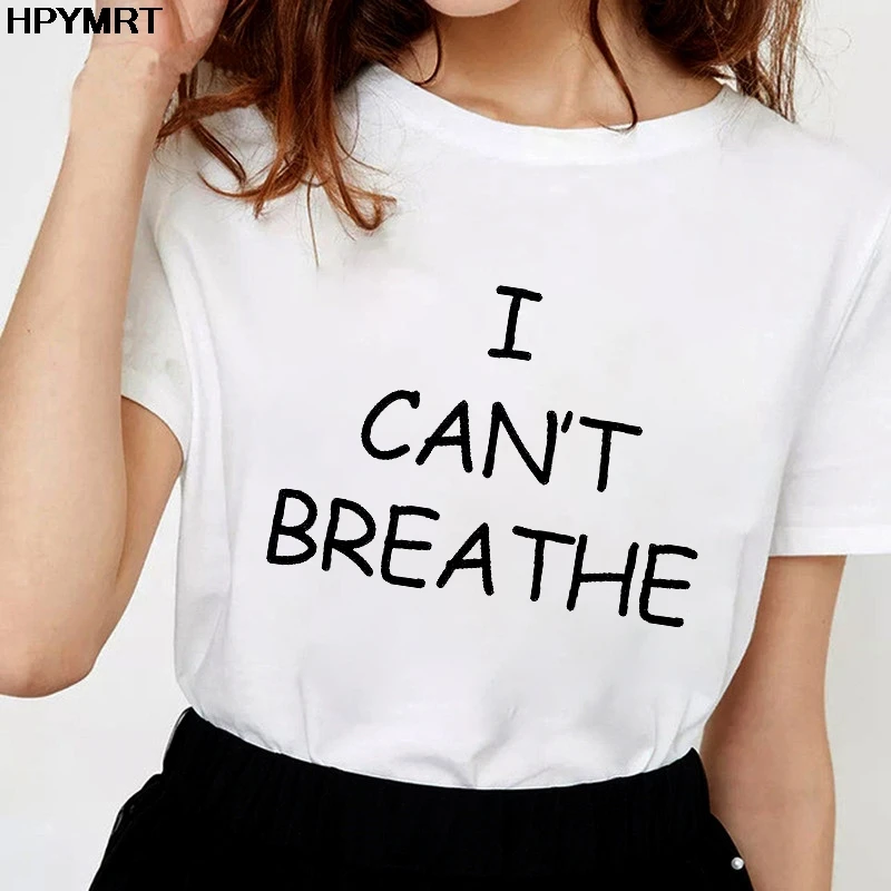 Женская футболка с надписью I Can't Breathe, свободная футболка с коротким рукавом и круглым вырезом, новинка 2020, летняя женская футболка, Топы, ...
Женская футболка с надписью I Can't Breathe, свободная футболка с коротким рукавом и круглым вырезом, новинка 2020, летняя женская футболка, Топы, ...