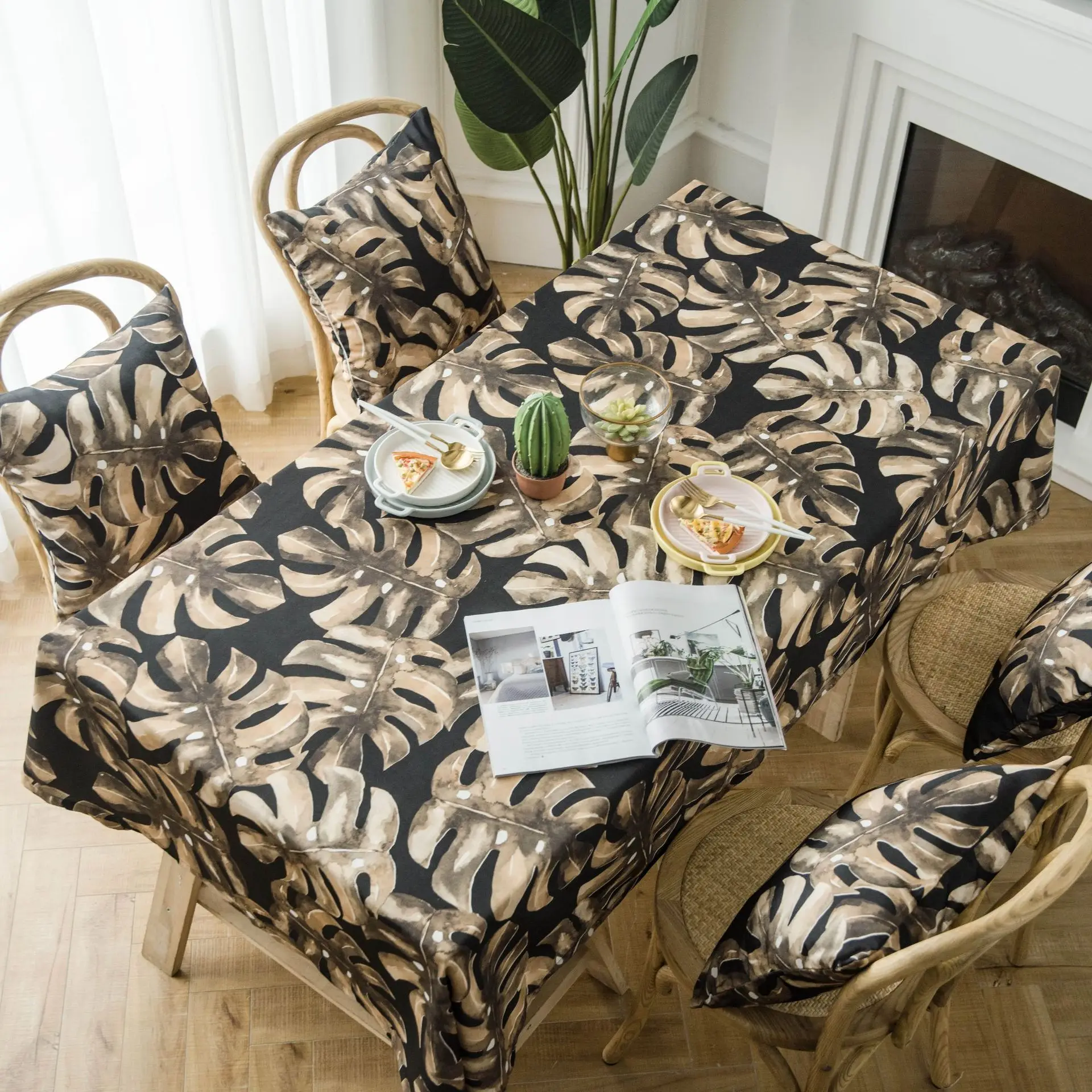 Waterproof Leaf Coffee Color Table Cloth, Polyester-cotton TV Cabinet Coffee Table Pad Tablecloth
Waterproof Leaf Coffee Color Table Cloth, Polyester-cotton TV Cabinet Coffee Table Pad Tablecloth