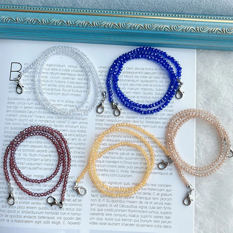 

Fashion Reading Glasses Chain For Women Sunglasses Cords Casual Crystal Beaded Eyeglass Strap Rope Masks Chain Unisex Anti-lost