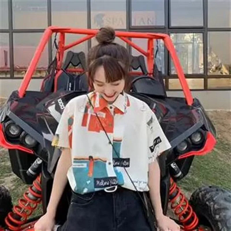 Korean style short sleeve women shirts Turn-down Collar summer top shirts vintage plus size clothing 2020 new women blouses
Korean style short sleeve women shirts Turn-down Collar summer top shirts vintage plus size clothing 2020 new women blouses