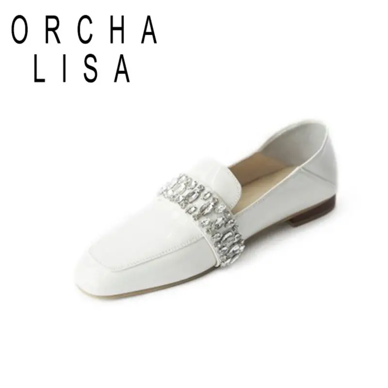 ORCHALISA 2021 Flats Single Shoes Genuine Leather Comfortable Women Flats Crystal Bling Spring Black White Flat Size 34-40
ORCHALISA 2021 Flats Single Shoes Genuine Leather Comfortable Women Flats Crystal Bling Spring Black White Flat Size 34-40