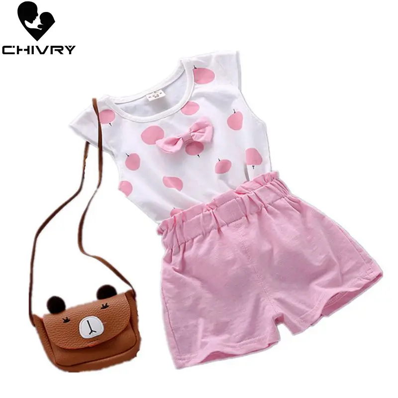 New 2020 Little Girls Clothing Sets Summer Polka Dots Short Sleeve Bow Sweat T-Shirt Tops With Shorts Baby Girls Clothes Sets
New 2020 Little Girls Clothing Sets Summer Polka Dots Short Sleeve Bow Sweat T-Shirt Tops With Shorts Baby Girls Clothes Sets